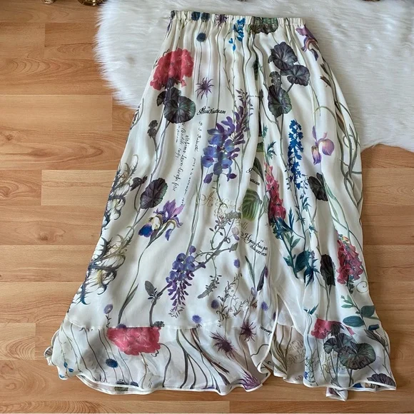 Roberto Cavalli Silk Floral Skirt - Picture 3 of 14